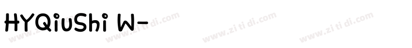 HYQiuShi W字体转换